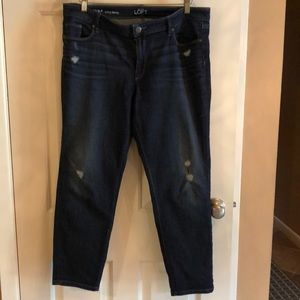 Jeans denim 33/16P curvy skinny LOFT, distressed